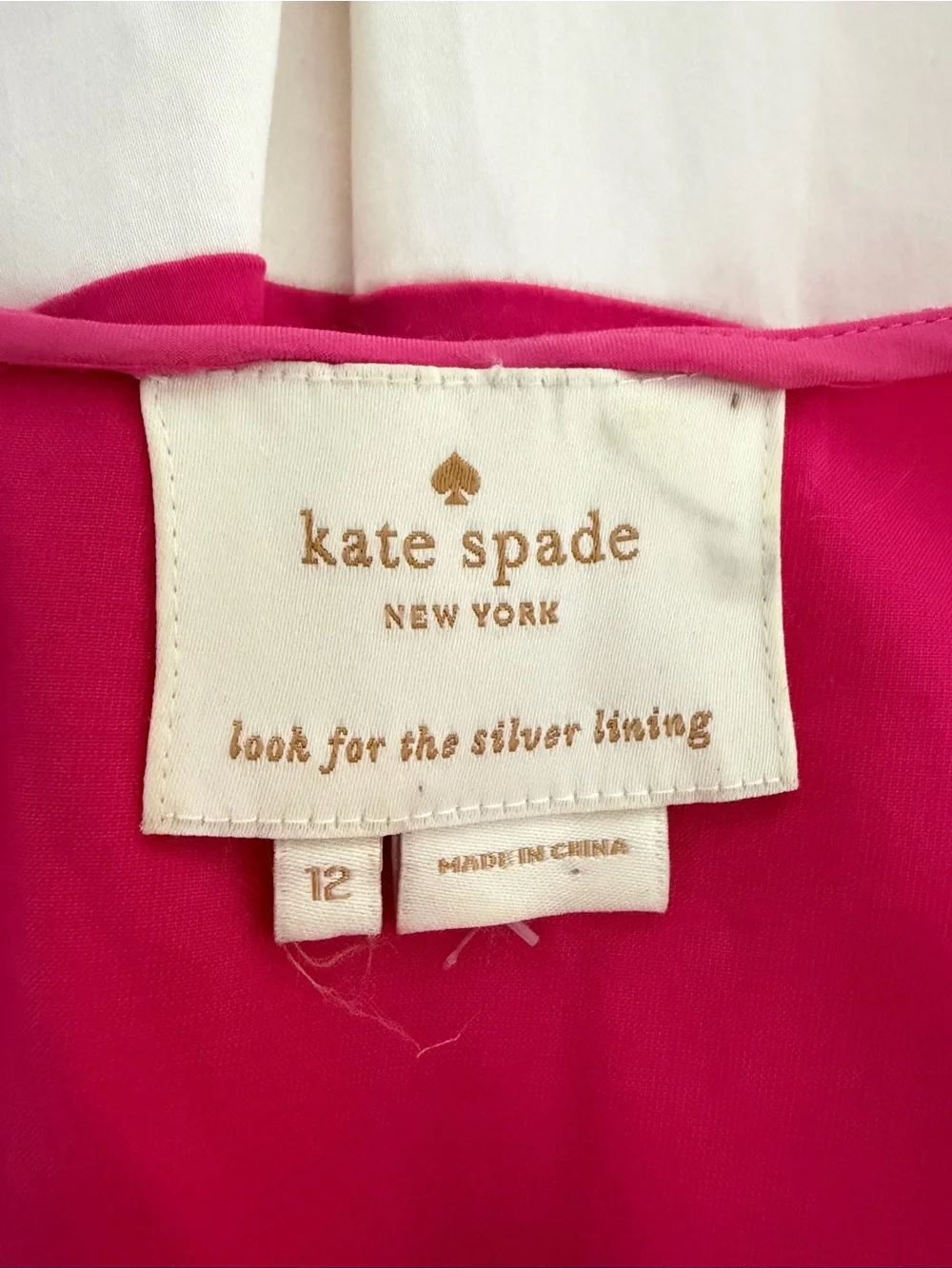 Kate Spade New York Pink & White Striped Celina Mini Dress Size 12 8675